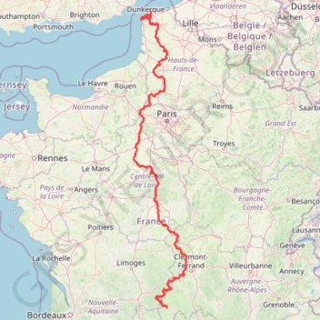 Itinéraire TET-FRANCE-Section01-20190827, distance, dénivelé, altitude, carte, profil, trace GPS