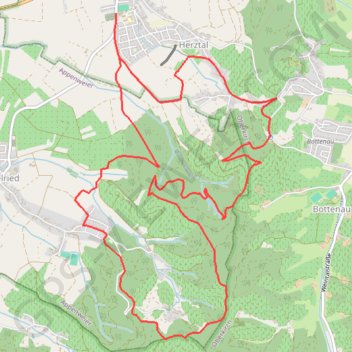 Itinéraire Weinschleife Bottenau - Nußbach, distance, dénivelé, altitude, carte, profil, trace GPS