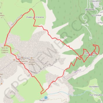 Itinéraire Tour de la tête d'Areu, distance, dénivelé, altitude, carte, profil, trace GPS