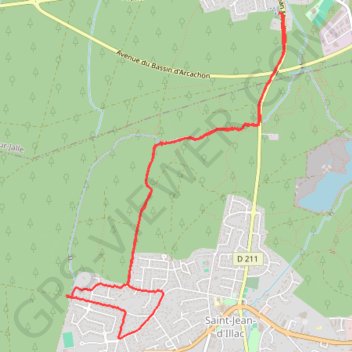 Itinéraire Saint Jean d Illac, distance, dénivelé, altitude, carte, profil, trace GPS