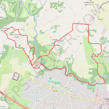 Itinéraire Rando à Sautron, distance, dénivelé, altitude, carte, profil, trace GPS