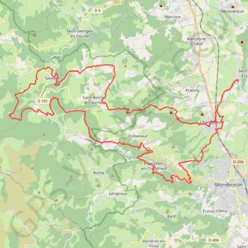 Itinéraire Chalain-d'Uzore - Croix d'automne, distance, dénivelé, altitude, carte, profil, trace GPS