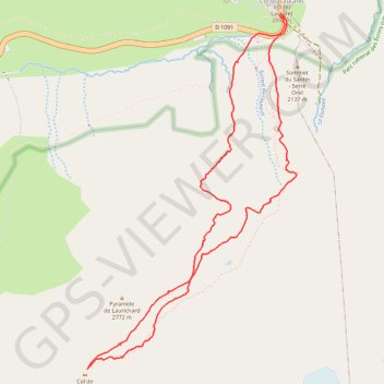 Itinéraire Col de Laurichard depuis le Lautaret, distance, dénivelé, altitude, carte, profil, trace GPS