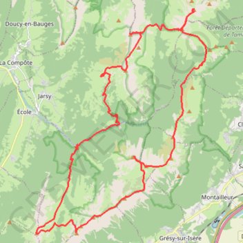 Itinéraire Sommet des bauges, distance, dénivelé, altitude, carte, profil, trace GPS
