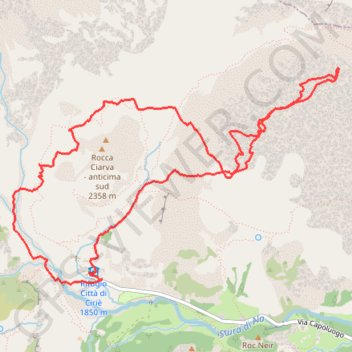 Itinéraire Punta Rossa di Sea, distance, dénivelé, altitude, carte, profil, trace GPS