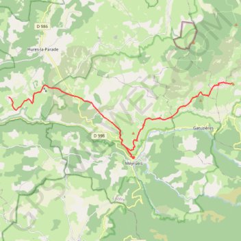 Itinéraire L'Hom Hyelzas, distance, dénivelé, altitude, carte, profil, trace GPS