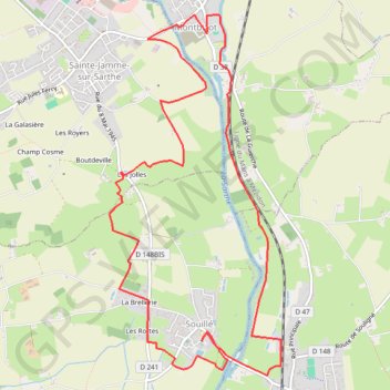 Itinéraire 72-703, distance, dénivelé, altitude, carte, profil, trace GPS