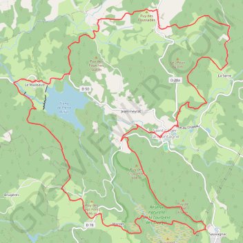 Itinéraire Circuit de la Pierre Millier, distance, dénivelé, altitude, carte, profil, trace GPS