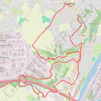 Itinéraire Marche à Housse, distance, dénivelé, altitude, carte, profil, trace GPS
