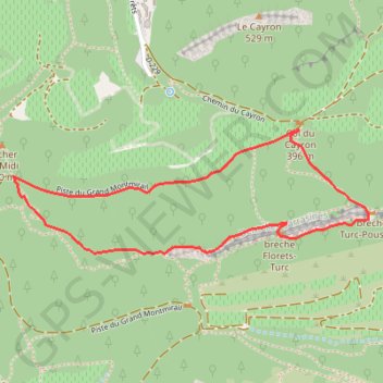 Itinéraire Gigondas - Dentelles Sarrasines - Chambre du Turc, distance, dénivelé, altitude, carte, profil, trace GPS