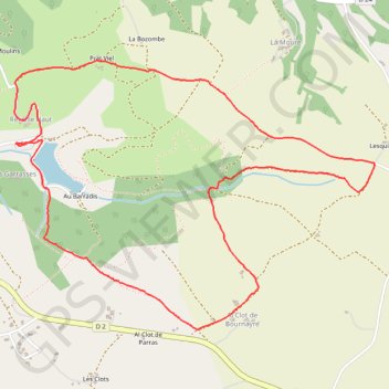Itinéraire Montaigu-de-Quercy, distance, dénivelé, altitude, carte, profil, trace GPS