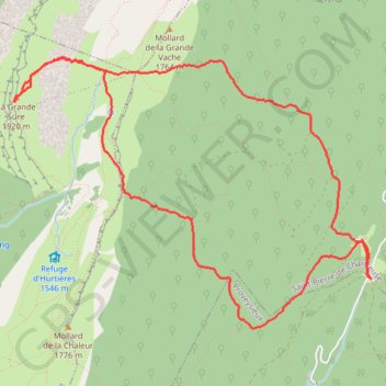 Itinéraire Grande Sure sommet, distance, dénivelé, altitude, carte, profil, trace GPS