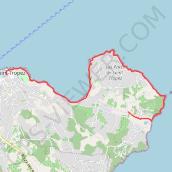 Itinéraire Lou Riou Saint Tropez, distance, dénivelé, altitude, carte, profil, trace GPS
