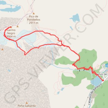 Itinéraire Pic Garmo Negro, distance, dénivelé, altitude, carte, profil, trace GPS