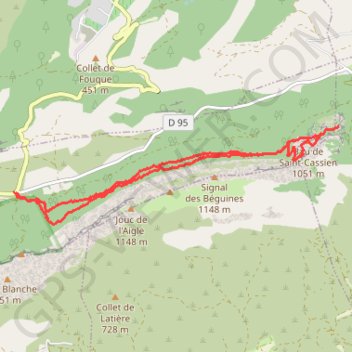 Itinéraire Pas de l'Ail - Plan-d'Aups-Sainte-Baume, distance, dénivelé, altitude, carte, profil, trace GPS