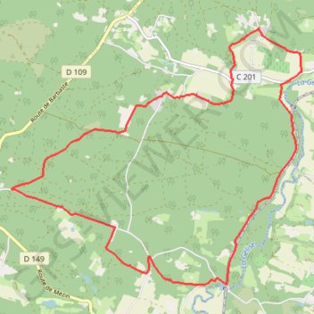 Itinéraire Lisse, aux portes de la forêt Landaise, distance, dénivelé, altitude, carte, profil, trace GPS