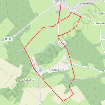 Itinéraire Autour de Rochemont, distance, dénivelé, altitude, carte, profil, trace GPS