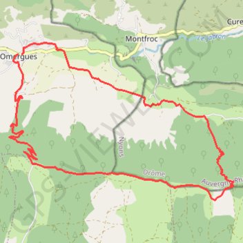 Itinéraire Les Omergues, distance, dénivelé, altitude, carte, profil, trace GPS