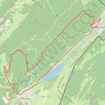 Itinéraire Du Risoux au Lac - Bois-d'Amont, distance, dénivelé, altitude, carte, profil, trace GPS