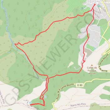 Itinéraire Les sources de l'Huveaune en partant de Nans-les-Pins, distance, dénivelé, altitude, carte, profil, trace GPS