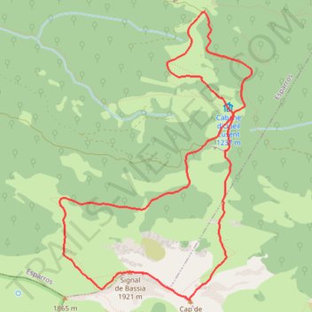 Itinéraire Signal de Bassia en circuit depuis le col des Estrets, distance, dénivelé, altitude, carte, profil, trace GPS