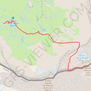 Itinéraire Pic de la Munia, distance, dénivelé, altitude, carte, profil, trace GPS