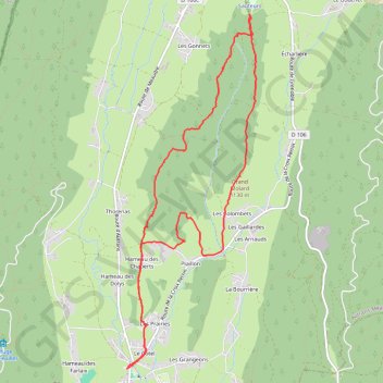 Itinéraire Méaudre - Autrans, distance, dénivelé, altitude, carte, profil, trace GPS