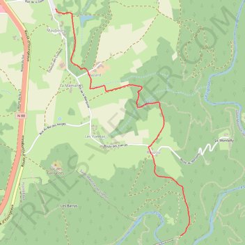 Itinéraire PASSERELLE+DES+GORGES+DU+LIGNON+-+SAINT-MAURICE, distance, dénivelé, altitude, carte, profil, trace GPS