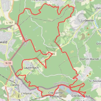 Itinéraire Rando Merlebach, distance, dénivelé, altitude, carte, profil, trace GPS