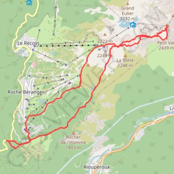 Itinéraire Grand Van, distance, dénivelé, altitude, carte, profil, trace GPS