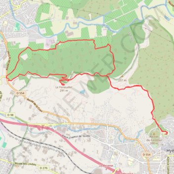 Itinéraire Hyeres le Fenouillet, distance, dénivelé, altitude, carte, profil, trace GPS