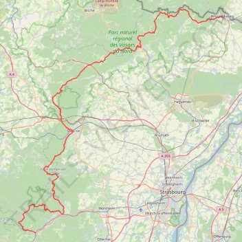 Itinéraire GR53 _1, distance, dénivelé, altitude, carte, profil, trace GPS
