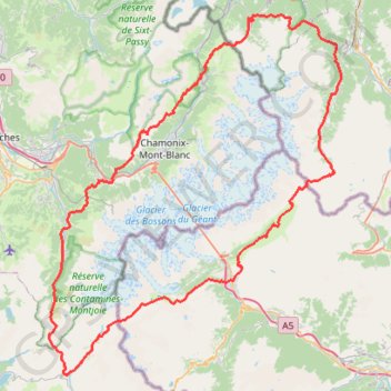 Itinéraire Tour du Mont Blanc, distance, dénivelé, altitude, carte, profil, trace GPS