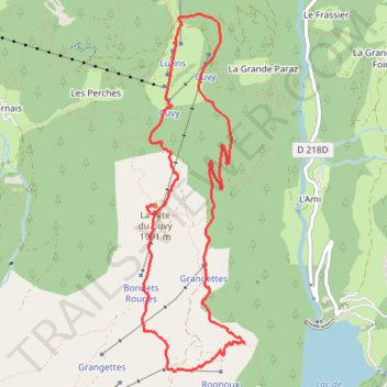 Itinéraire 130 Cuvy – Tête de Cuvy – Refuge de l’Alpage, distance, dénivelé, altitude, carte, profil, trace GPS