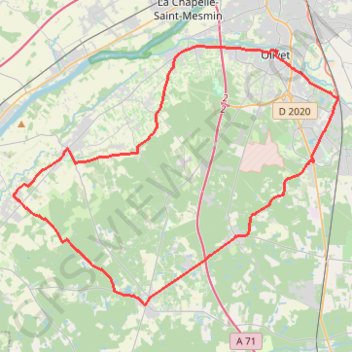 Itinéraire Dans le vignoble Orléanais par Jouy-le-Potier, distance, dénivelé, altitude, carte, profil, trace GPS