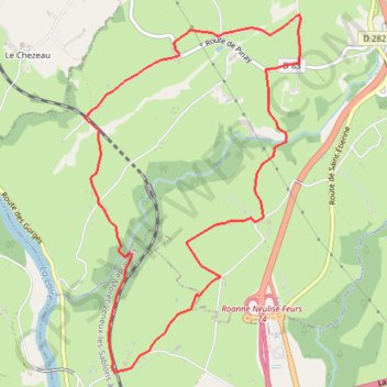 Itinéraire Autour des Gorges de la Loire - Le Funiculaire de Biesse - Les Chessieux, distance, dénivelé, altitude, carte, profil, trace GPS