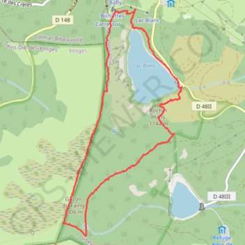 Itinéraire Lac Blanc, distance, dénivelé, altitude, carte, profil, trace GPS