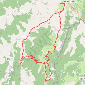 Itinéraire Rando à Montsalvy, distance, dénivelé, altitude, carte, profil, trace GPS
