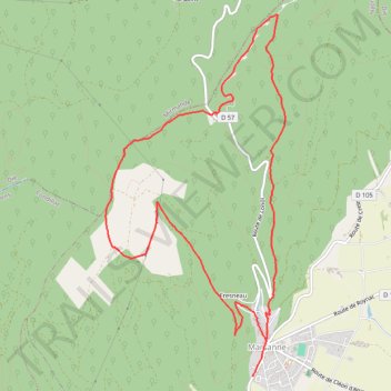 Itinéraire Marsanne, distance, dénivelé, altitude, carte, profil, trace GPS