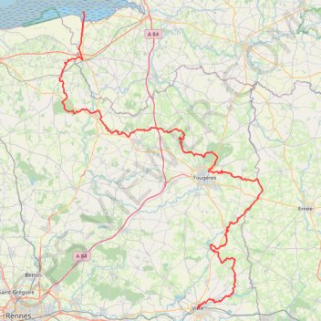 Itinéraire GR34_Track no: 1, distance, dénivelé, altitude, carte, profil, trace GPS