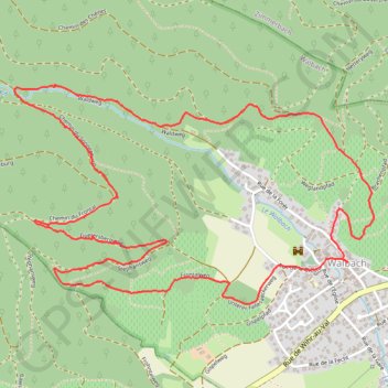 Itinéraire Walbach, distance, dénivelé, altitude, carte, profil, trace GPS