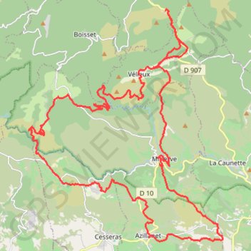 Itinéraire Rando au depart de Rieussec, distance, dénivelé, altitude, carte, profil, trace GPS