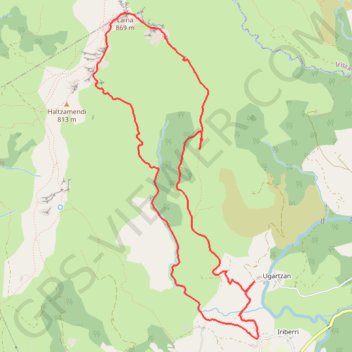 Itinéraire Laina en boucle depuis Ugarzan, distance, dénivelé, altitude, carte, profil, trace GPS