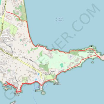 Itinéraire Côte Est de la presqu'île de Giens, distance, dénivelé, altitude, carte, profil, trace GPS