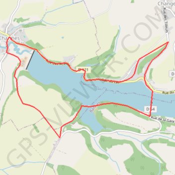 Itinéraire Digue de charmes, distance, dénivelé, altitude, carte, profil, trace GPS