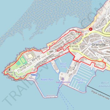 Itinéraire CAP S - Triathlon de Granville 2026, distance, dénivelé, altitude, carte, profil, trace GPS