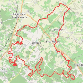 Itinéraire Bercloux St Meme, distance, dénivelé, altitude, carte, profil, trace GPS