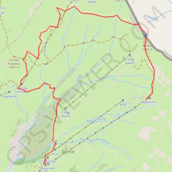 Itinéraire Le Tour (Col de Balme), distance, dénivelé, altitude, carte, profil, trace GPS