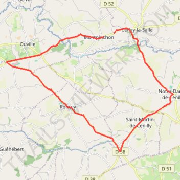 Itinéraire circuit n°2, distance, dénivelé, altitude, carte, profil, trace GPS