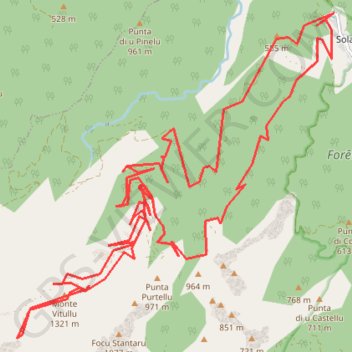 Itinéraire Bergeries de Tova, distance, dénivelé, altitude, carte, profil, trace GPS